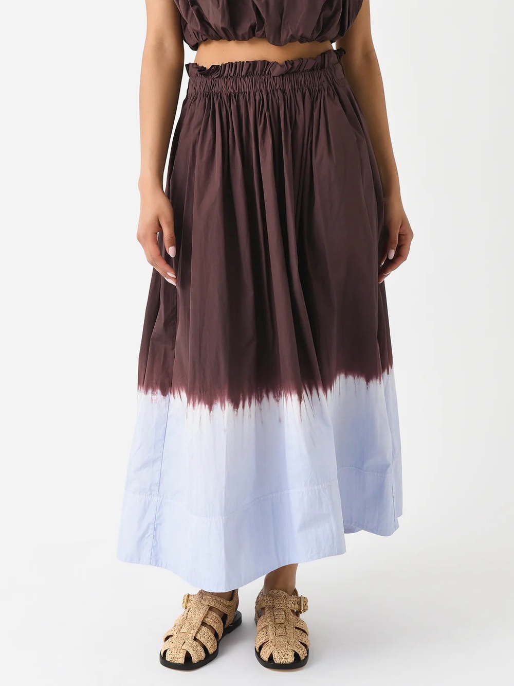 A.L.C. Gina Dip Dye Midi Skirt Size M